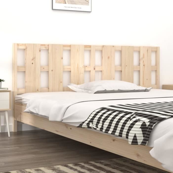 VidaXL Tête de lit 205,5x4x100 cm Bois massif de pin 818010