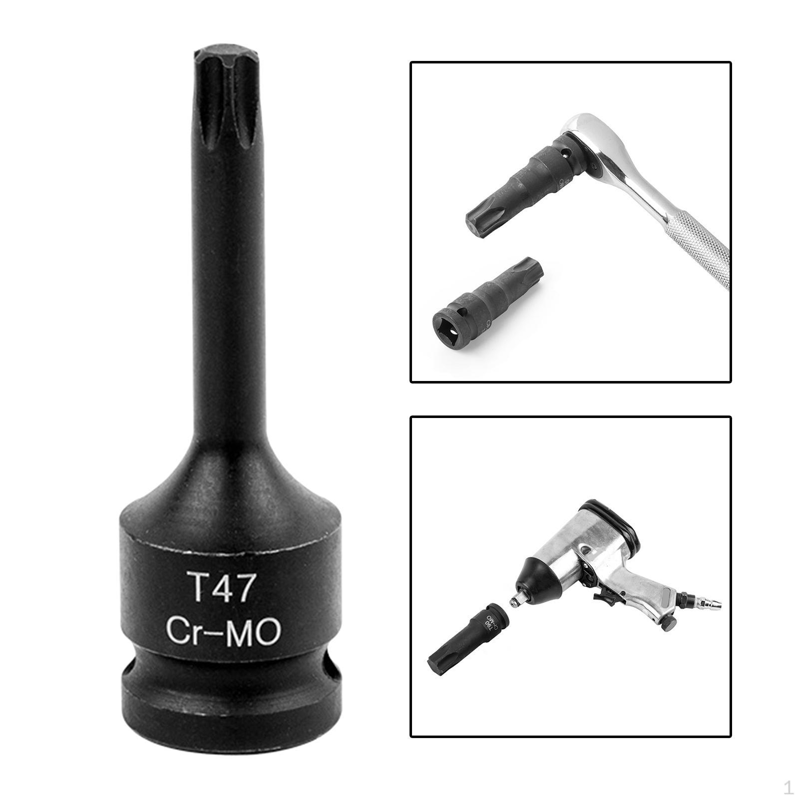 

1/2 Гнездовой адаптер со звездообразной головкой, инструмент для ремонта автомобиля, сверхмощная шестигранная отвертка, гаечный ключ T47 78x8mm