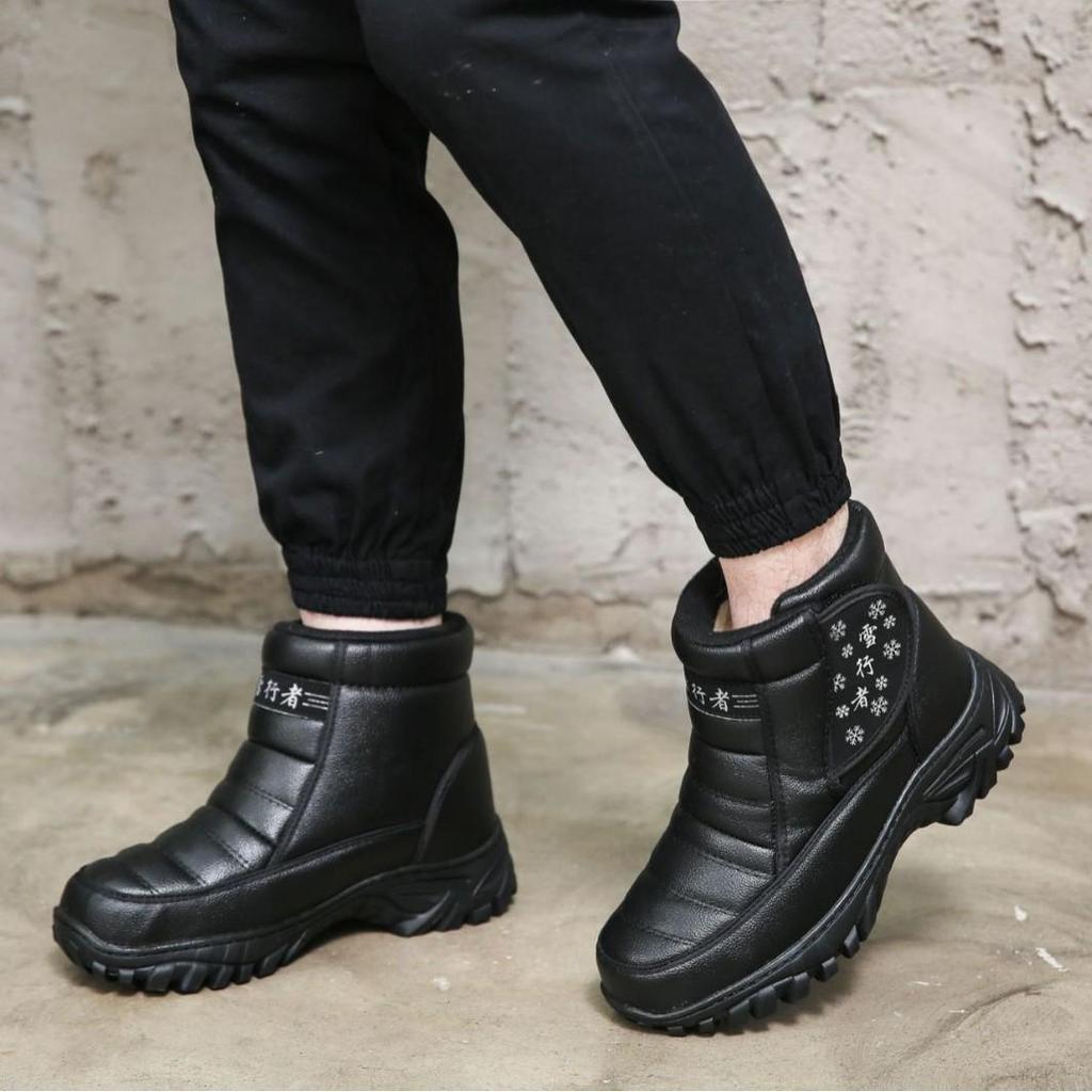 Men's Northeast Waterproof Snow Boots - Warm, Non-Slip, High Top Leather Winter Boots