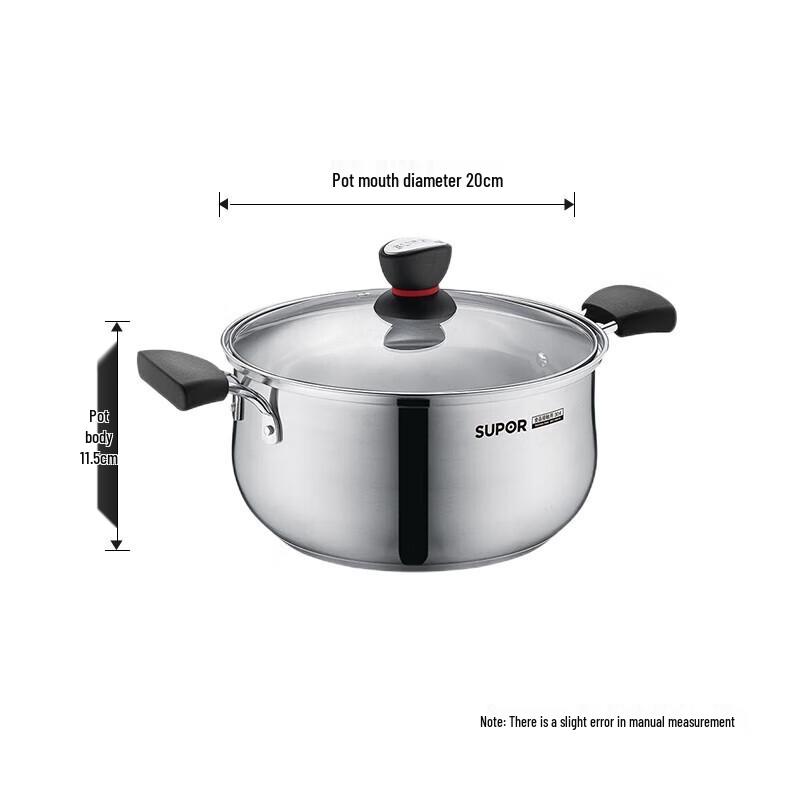 SUPOR 20cm Stainless Steel Multi-Use Soup Pot