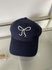 Wind sweet embroidery bow baseball cap children spring and summer versatile sunshade sunscreen cap