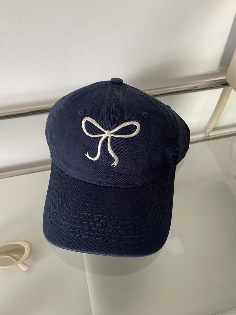 Wind sweet embroidery bow baseball cap children spring and summer versatile sunshade sunscreen cap