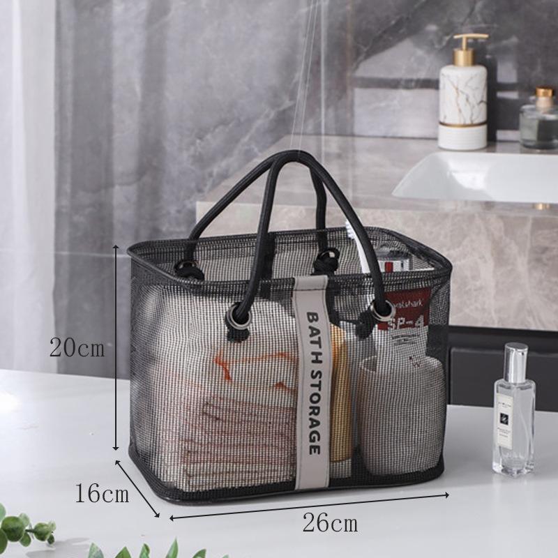 1Pcs Mesh Dual-use Makeup Brush Storage Bag Portable Brush Case Simple Large Capacity Brush Bucket Holder Travel Stand-up Pouch