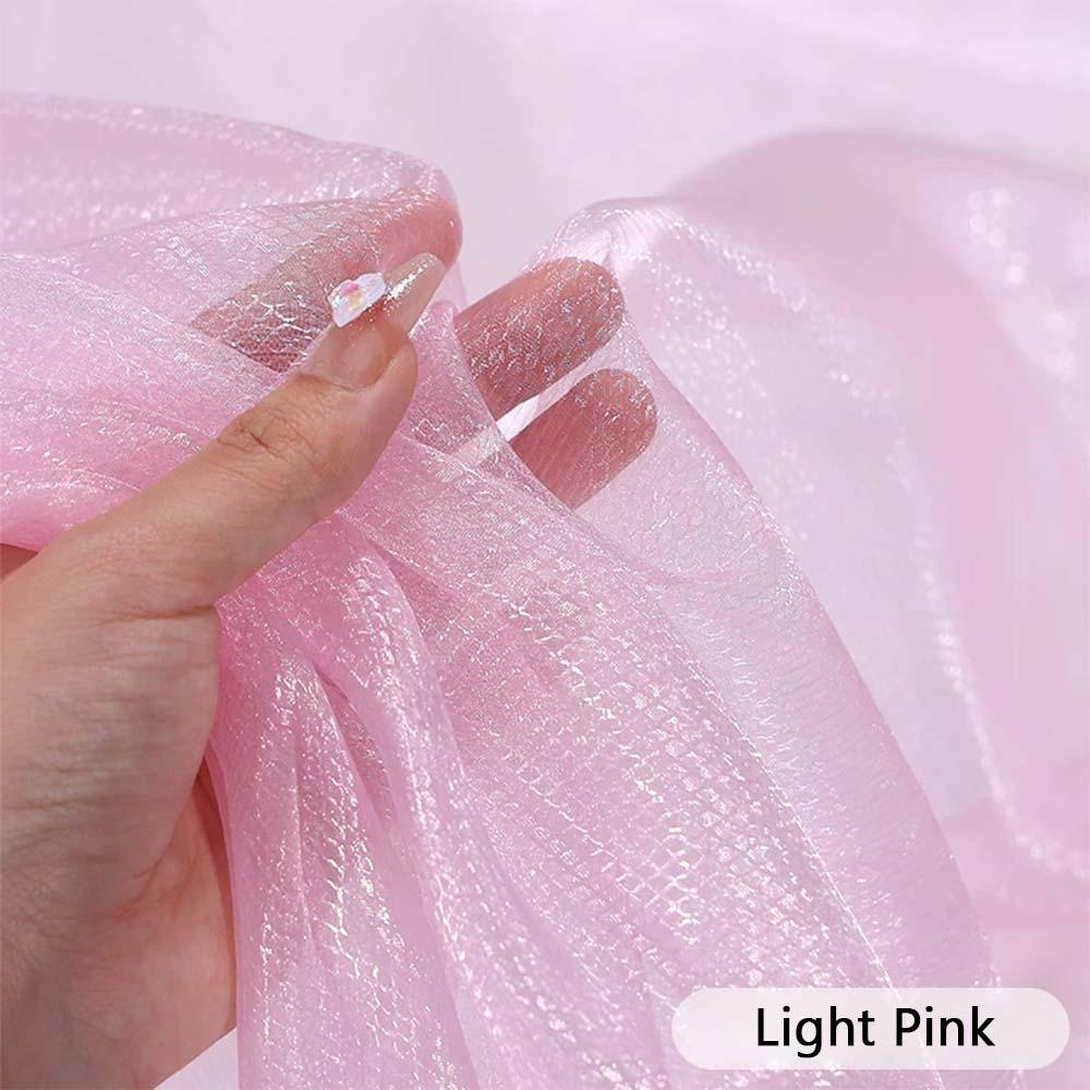 Handmade Mesh Fabric 145*100cm Decorative Yarn Fish Scale Organza Fabric  Wedding Dress