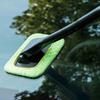 Windshield Cleaning Tool 16-inch Long Rod Window Wiper with 3 Microfiber Cloth Pads Auto Glass Cleaning Brushes Car Interior Cleaner Kit