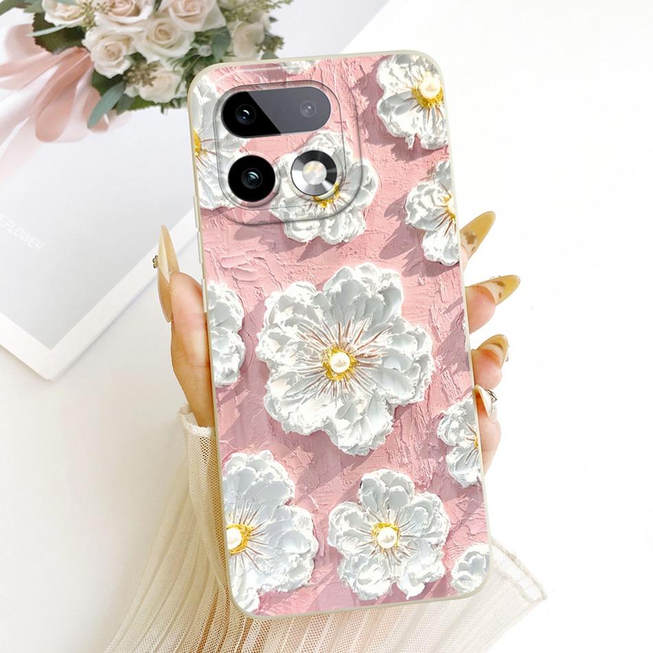 For Realme 16 Pro+ 16Pro Cute Cat Flower Cartoon Phone Case For Realme 16 Pro Plus 5G Soft Silicone Covers Bumpers