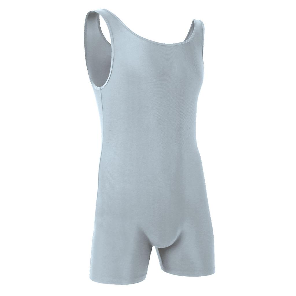 Herren-Bodysuit, ärmellos, dehnbar, einteilig, für Sport und Fitnessstudio, für Tanz, Gymnastik, Ganzanzug