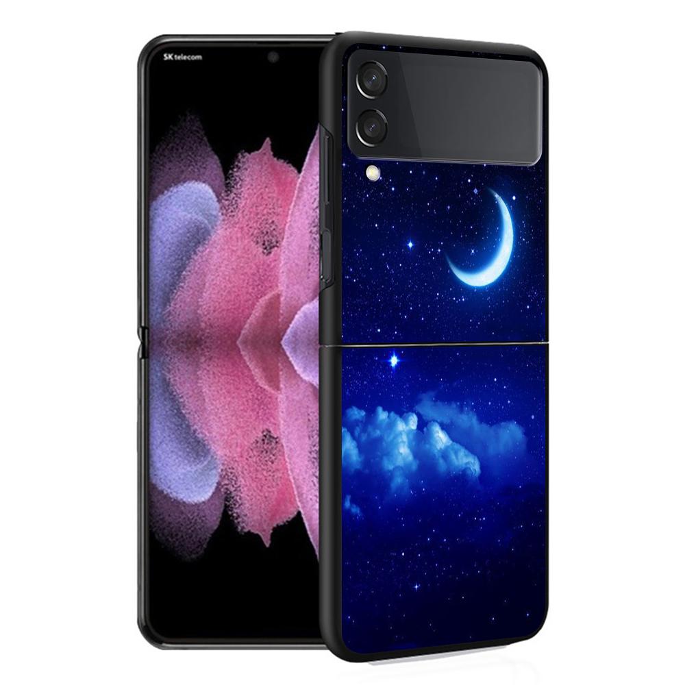 

Чехол Sky Full Moon Night для Samsung Galaxy Z Flip 3 5G ZFlip3 Z Flip 4 ZFlip Flip4 zflip Жесткий защитный чехол для ПК Capa Samsung Z Flip4 5G