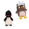 Adorable 25cm Plush Owl With Eye Mask And Fluffy Penguin Soft Toy For Girlfriend Birthday Gift