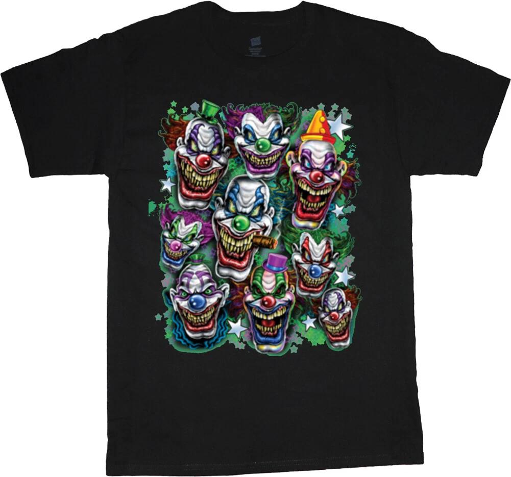 Scary Clowns Horror Movie T-shirt Halloween Mens Graphic Tee M
