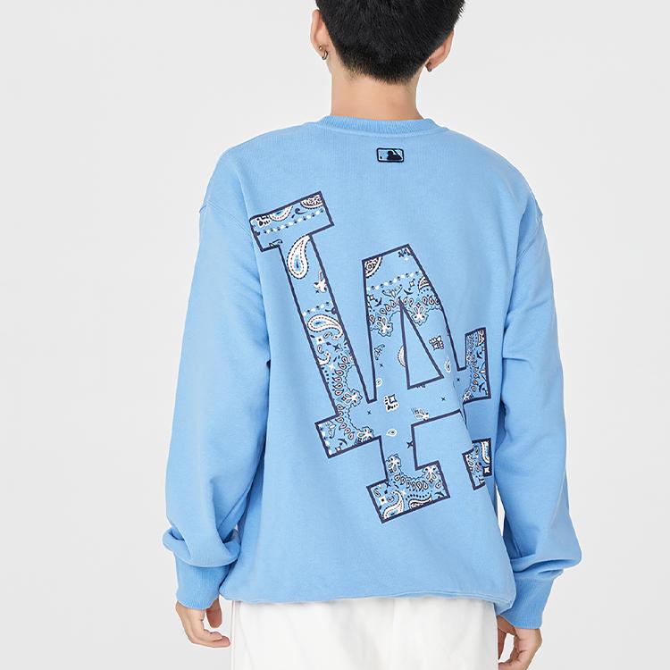 New MLB Sweatshirt Unisex Light Blue 3AMTI0126-07BLL