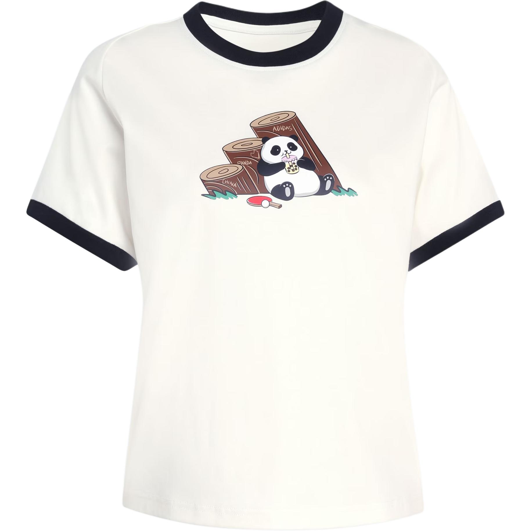 Adidas Panda Chill Cotton Sports Casual Short Sleeve T-Shirt Women tops KB7214 S