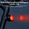 GIYO Auto Brake Sensing Bicycle Tail Light -USBRechargeable, lP66 Waterproof LED WarningLight for MTB & Road Bike Night Safety