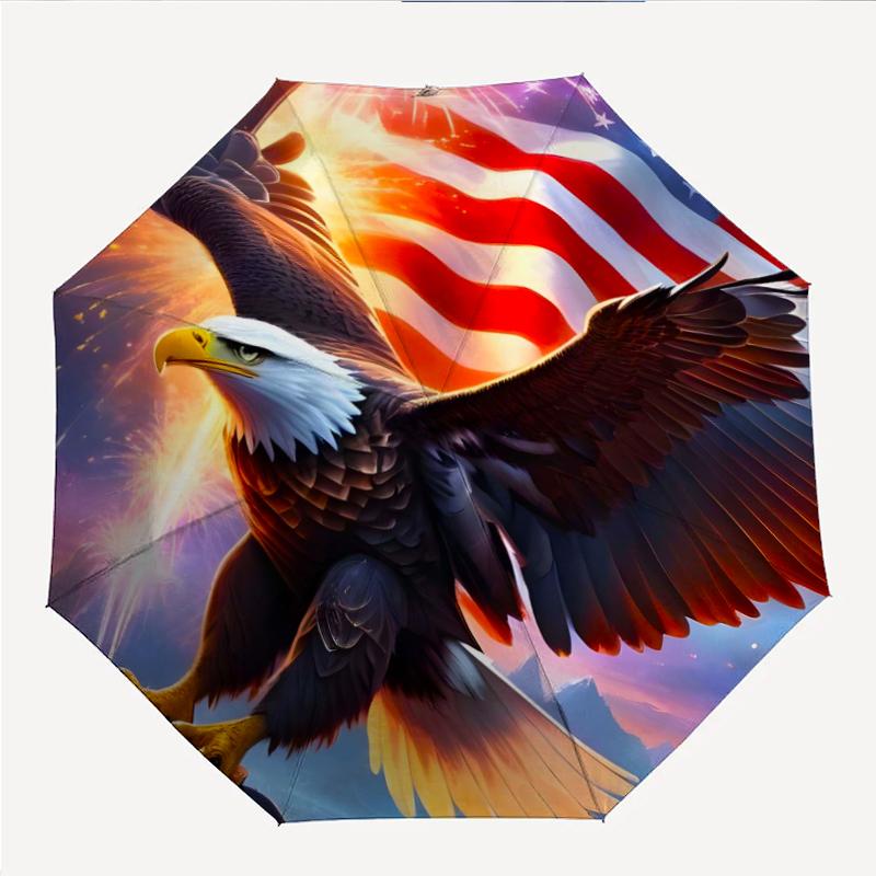 Eagle Fashionable Automatic Opening/Closing Folding Umbrella. Portable and Foldable, Ideal for Gift, Travel, and Daily Use.