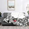 Coperta Mafalda Stampata 3D Morbido Pile di Flanella Calda Cartoni Animati Coperte Plaid per Casa Camera da Letto Divano Copriletti