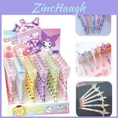 New Summer Sanrio Sticker Push Pen Cartoon Patsy Dog Ugly Fish 0.5 Black Student Signature Pen Wholesale