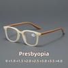 New Anti Blue Light Presbyopia Glasses Men's Women's Fashion Square Frame Ultra Light and Comfortable High-definition Glasses