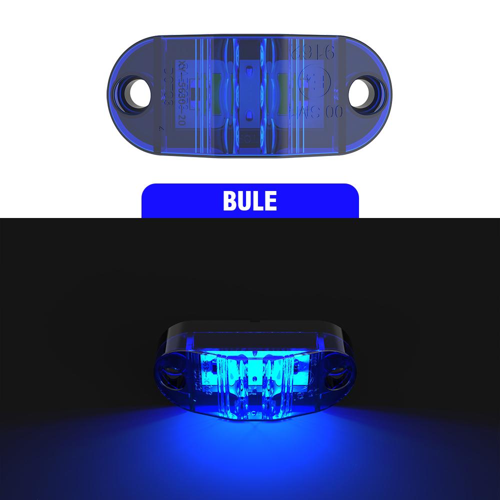 5pcs 12v 24v Led Side Marker Warning Lights Trailer Trucks Caravan Side Clearance Marker Light Led Lorry Amber Red White Lamp