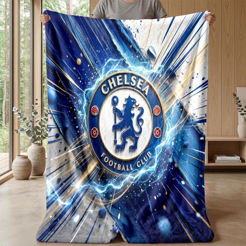 Chelsea FC Theme blanket Soft Flannel Blanket Plush Throw Blanket Cozy Sofa Bed Blanket for Home Decor
