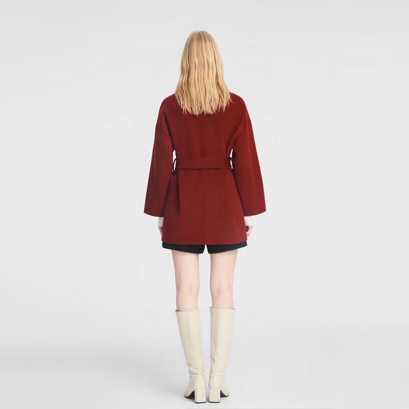 ELLASSAY Women's Short Belted Wool Blend Coat