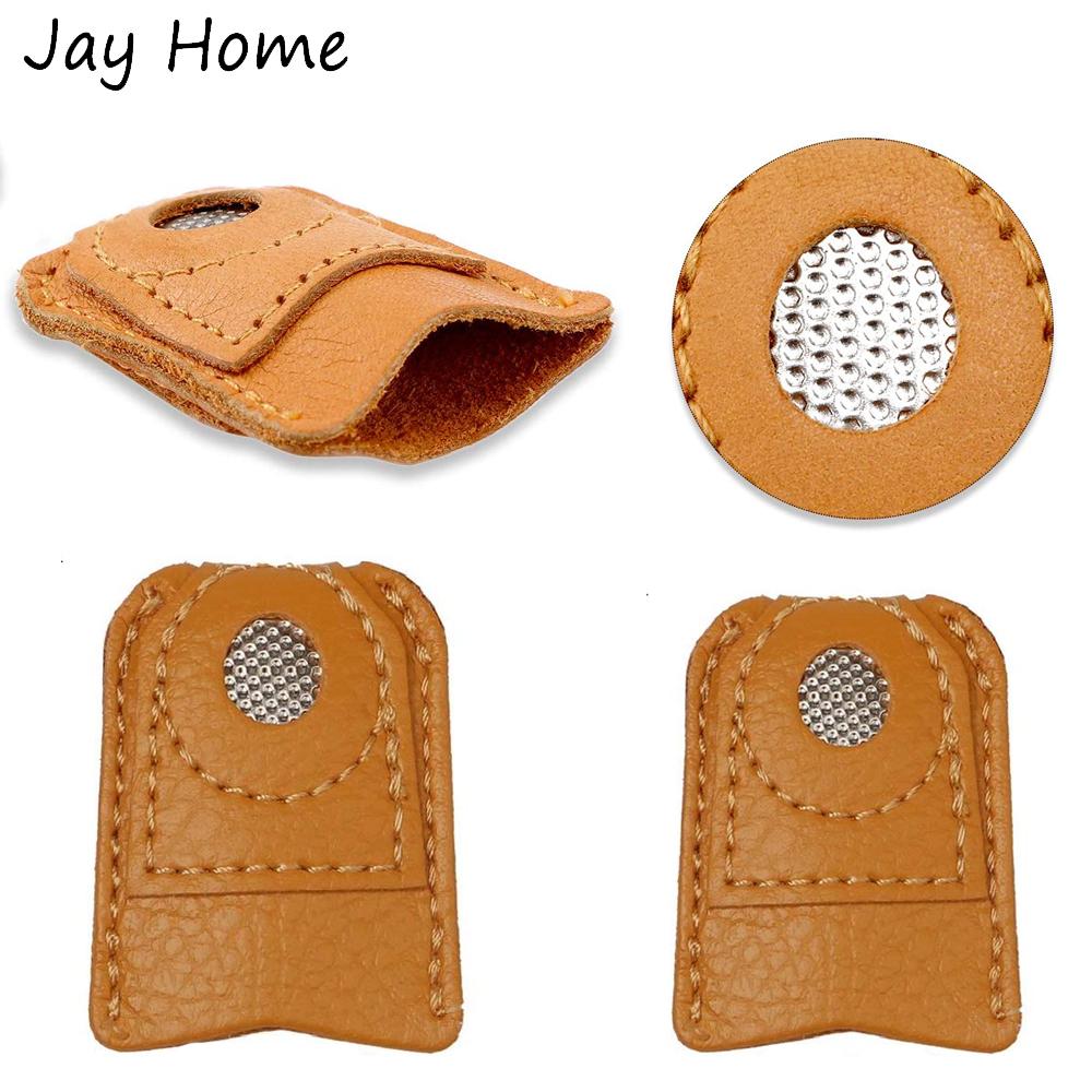 2/1PC Sewing Leather Thimble Finger Protector Coin Thimble Pads for Craft Hand Sewing Quilting Knitting Pin Needles DIY Tools