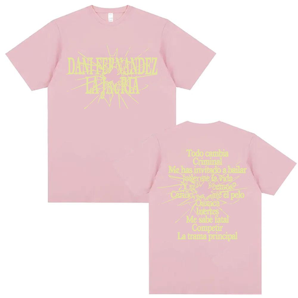 Singer Dani Fernandez Album Letters Print T Shirt Mens Clothing Summer Hip Hop Punk T Shirts Cotton ONeck Oversized Tshirts