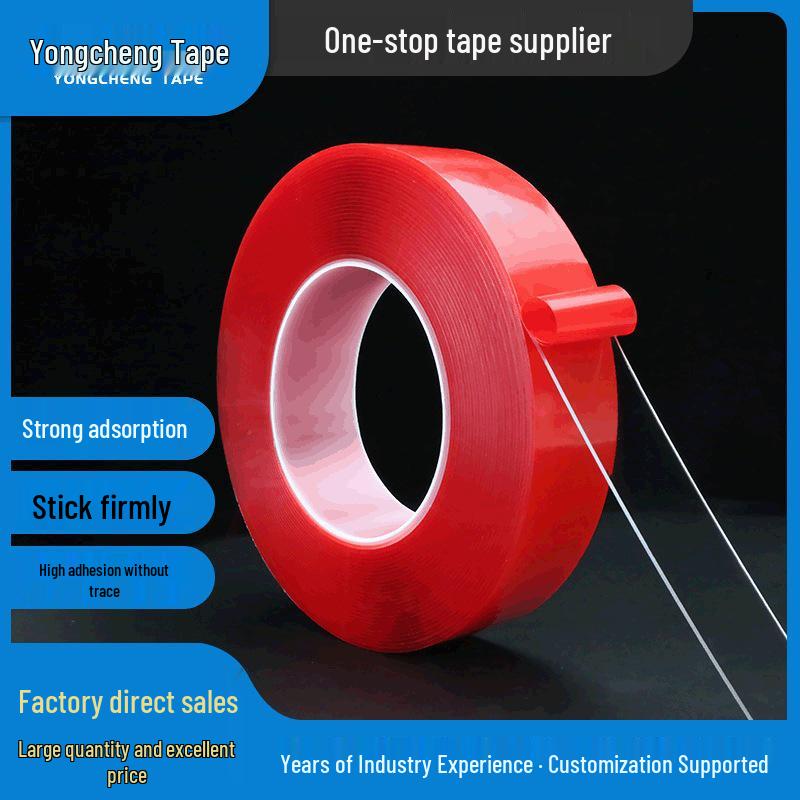 Seamless Waterproof Transparent Acrylic Double-Sided Tape - Small Tube Core with Red Film 5MM Wide