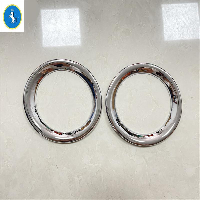 ABS Chrome Front Fog Light Lamp Ring Circle Frame Eyebrow Sticker Cover Trim Accessories For Mercedes-Benz Vito W447 2017 -