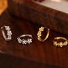 Elegant 3D Flower Diamond Hoop Earrings for Women - Exquisite French-Inspired Ear Accessories.