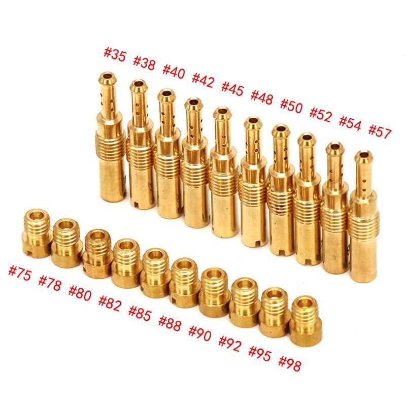ZSDTRP 20pcs Keihin 99101-116 N424-74C Carburetor Main Jet Pilot Jet Slow Idle Jet Set for GY6 PZ19 50cc 80cc 100cc PB16/18/20