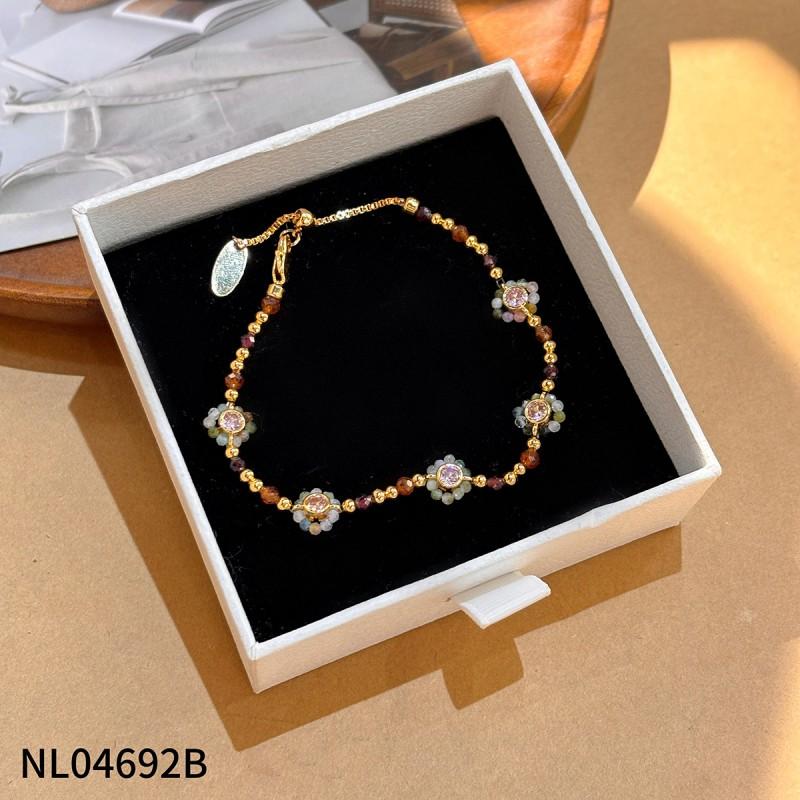 Handmade Floral Pearl Bracelet Women With Freshwater 18K Gold Plated Alloy Sweet Elegant Jewelry Accessory