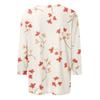 Women's Tops Three-quarter Sleeve Shirt V-neck Loose Casual Shirt Floral Printed T-shirt