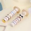 Headband and Bracelet Holder Space Saving Jewelry Display Stand Wood and Soft Velvets Wrist Accessories Organizer