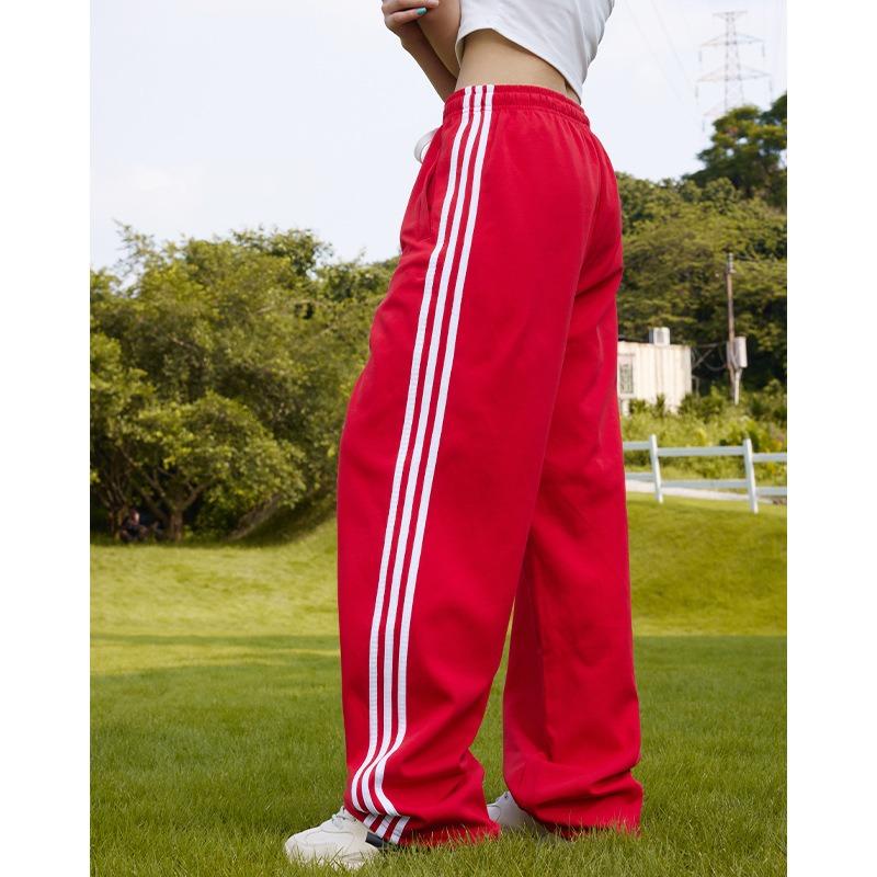 Spring and Autumn New Women's Loose Wide Leg Casual American Retro Sports Pants