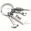 Keychain Mini Tools Set AlloyScrew Driver with Ruler Hammer Wrench Screwdriver Key Chain Key Ring Carabiner Charms Father's Gift