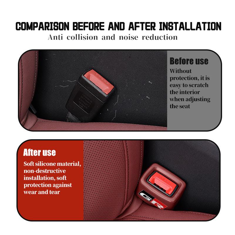 For Toyota Car Seat Safety Belt Buckle Base Clip Protection Cover Crown GR Corolla YARIS Auris C-HR Hilux Vios Prius