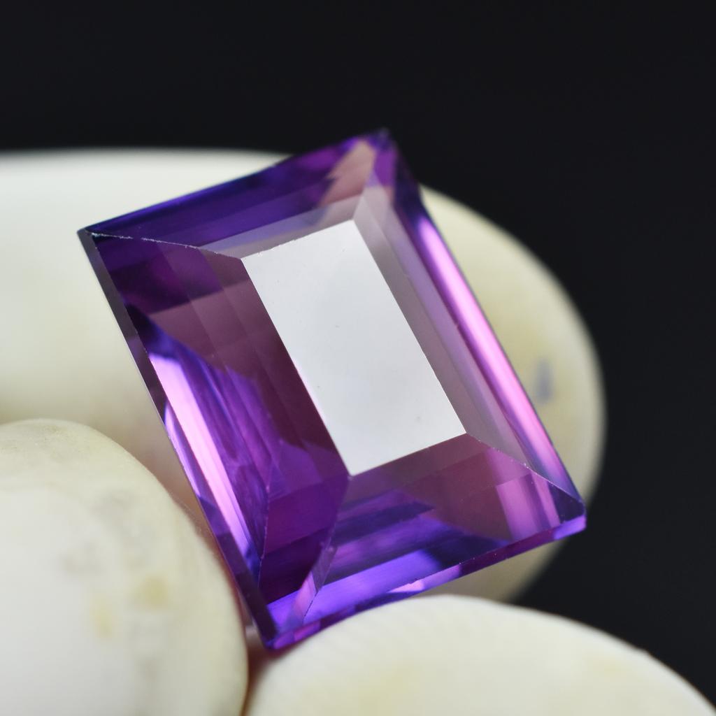 Natural Purple Tanzanite Loose Gemstone 9.80 Ct Emerald Cut for Jewelry Making and Gem Collections