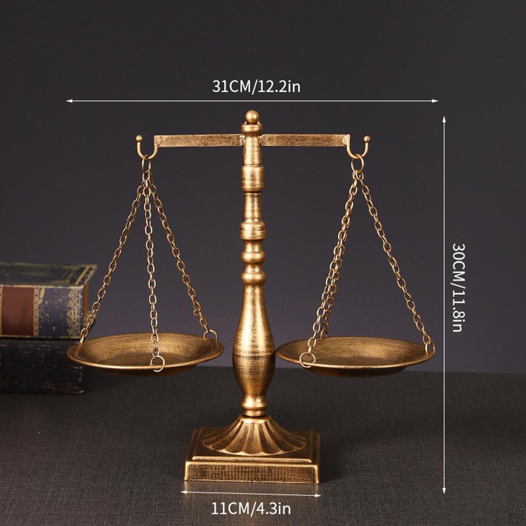 Balance Scale Jewelry Stand Decorative Metal Tray Organizer Vintage Display with Artistic