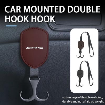 Car Seat Back Hook Leather Hanger Storage Holder Organizer For Mercedes Benz AMG W204 W205 W203 W211 W201 W210 W108 W124 W126 BF1