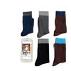 Autumn and Winter Retro Women's Socks In Navy Blue and Brown, Double-needle Mid-calf, Pile Socks, Versatile and Color-blocking for Women