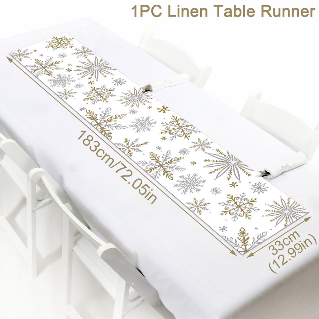 Christmas Table Runner Merry Christmas Decoration for Home Xmas Party Decor 2025 Navidad Notal Noel Ornament Happy New Year 2025