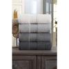 Set of 4 Hand Towels - 50 X 85 Cm - Grey