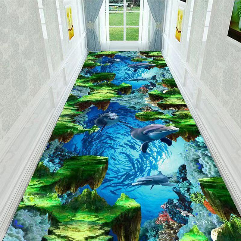 

3D Scenario Carpet Living Room Decor Anti-Slip Accessories Fun Adventure Floor Kids Room Decor Long Corridor Bedroom Carpet 60X100CM