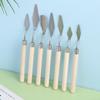 7Pcs Stainless Steel Oil Painting Knives Artist Crafts Spatula Palette Knife Mixing Knife Scraper Art Tools