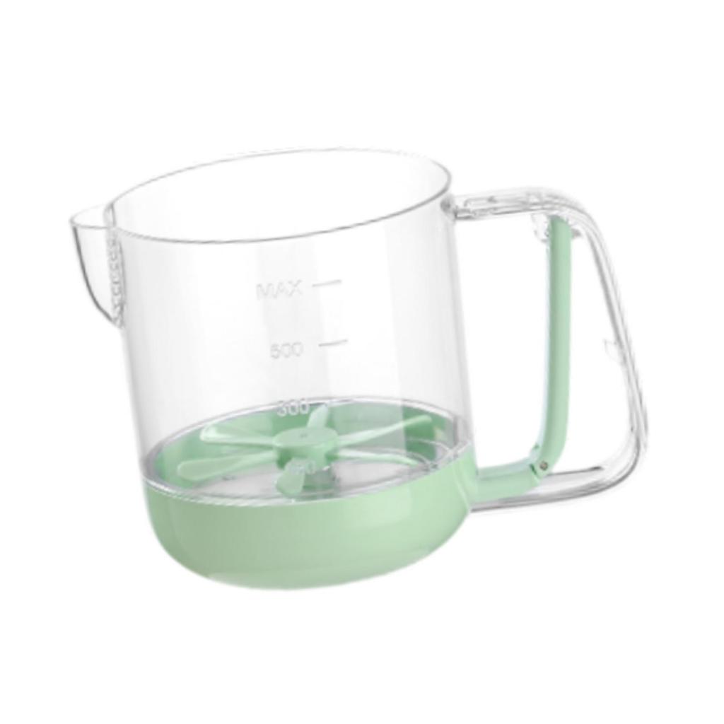 Tragbarer halbautomatischer Eieraufschläger mit Skalenlinie Mini-Schneebesen für Schokoladenkuchenteig Küchenbackwerkzeug