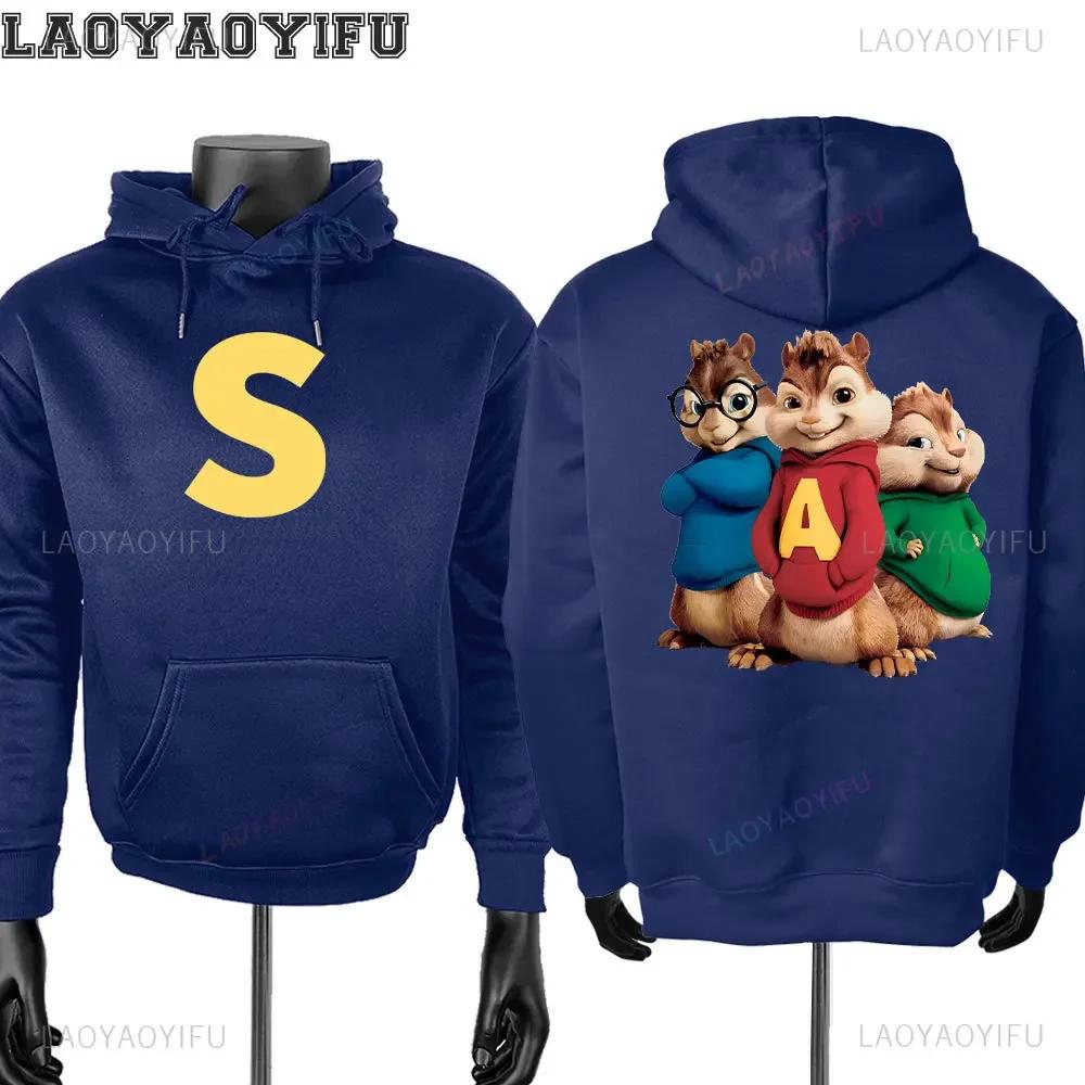 Alvin and The Chipmunks: The Squeakquel's Pullover Woman Manfashion Drop Shoulder Hoodie Is Available for Best Friend Sweatshirt