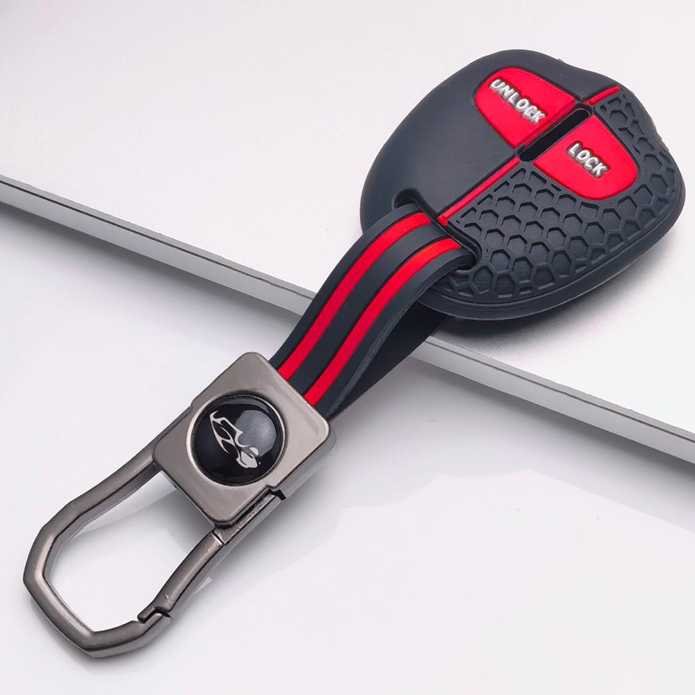 Key Fob Cover for Mitsubishi Outlander ASX Lancer Triton Pajero Sport Eclipse with Keychain Anti-Scratch Surface Shockproof Structure