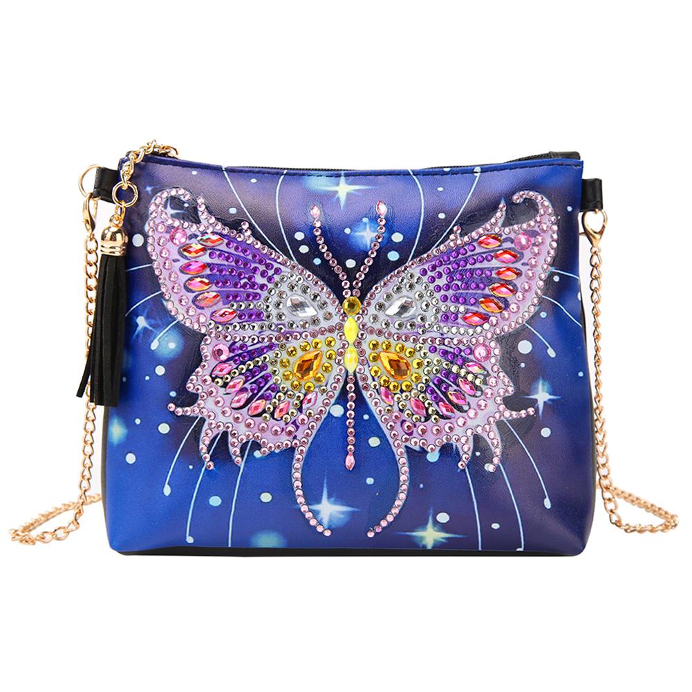 Dámská řetízková taška přes rameno Speciálně tvarovaná Diamantová malba Kosmetický organizér DIY Řemeslné dárky