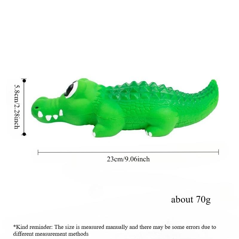 Durable Rubber Dog Chew Toy for Aggressive Chewers - Crocodile-Shaped Latex with Squeaky Sound,Suitable for All Breeds, Chew Toy