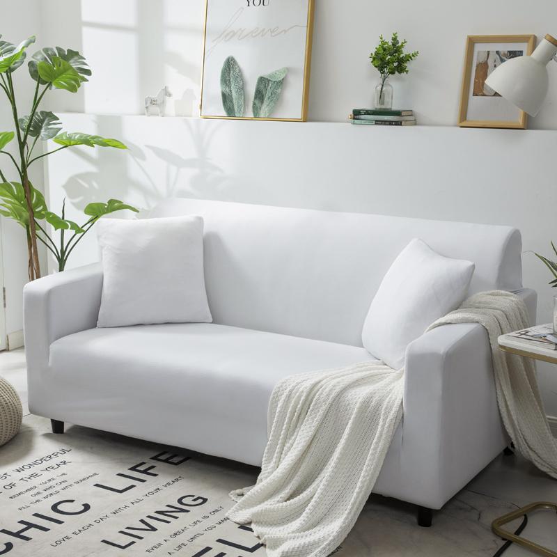 Solid Color Elastic Sofa Covers for Living Room Stretch Slipcover Armchair Couch Cover Corner L shape Sectional Sofa Protector